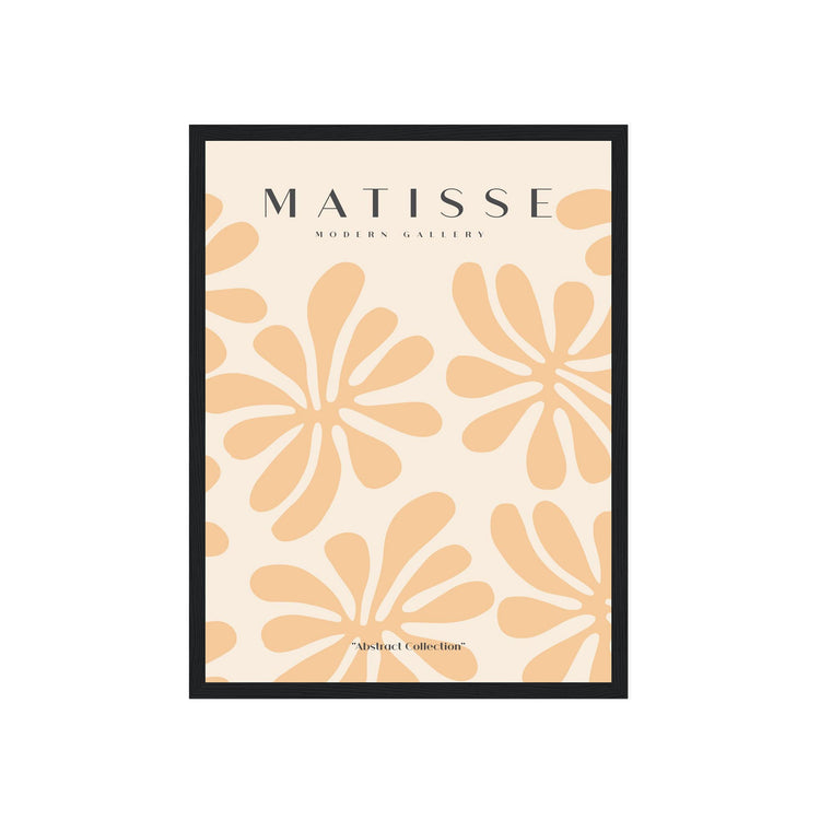 Framed artwork with Matisse design on a beige background