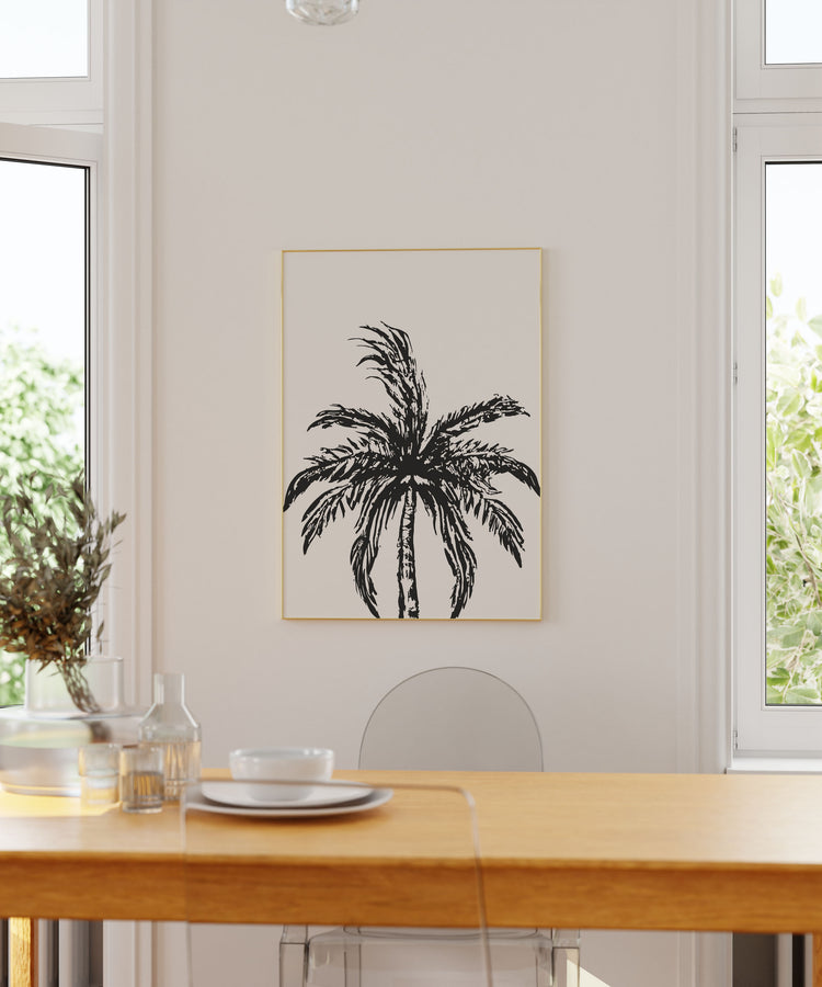 Palm Noir - Summer Art Print