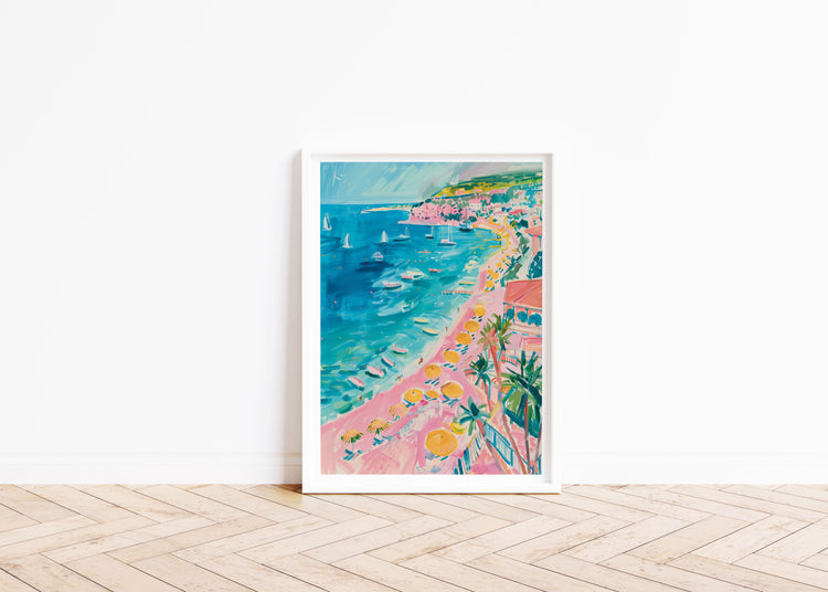 Seaside Stroll - Summer Art Print