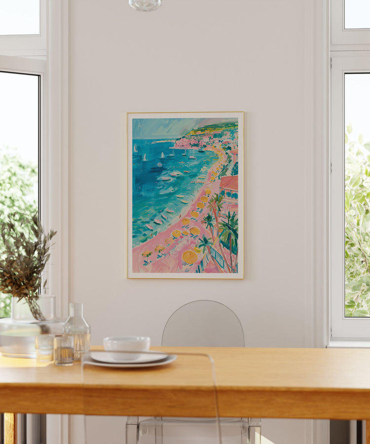 Seaside Stroll - Summer Art Print