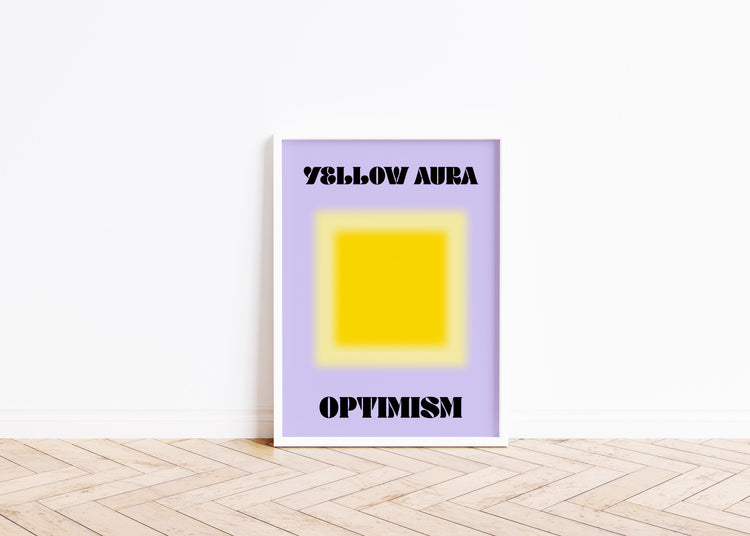 Aura Yellow Optimism Art Print | Milkshakeliving