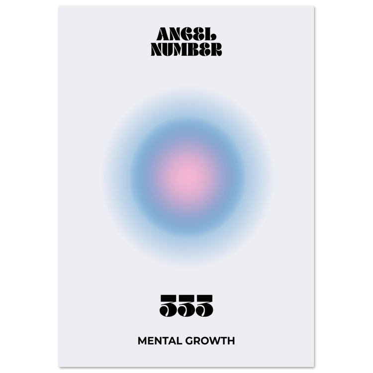 Angel Number 333 Aura Art Print - Mental Growth