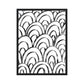 Decorative panel with black and white wave pattern