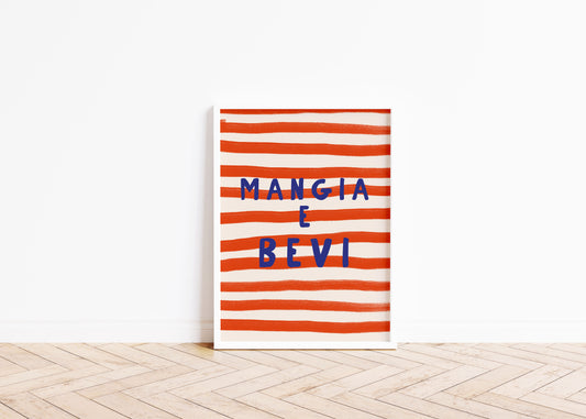 Mangia e Bevi – Italian-Inspired Word Art Print