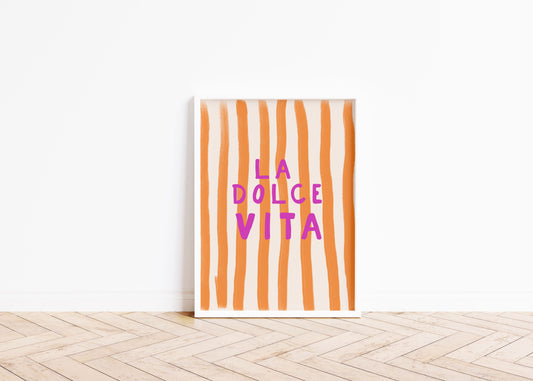 La Dolce Vita Word Art Print