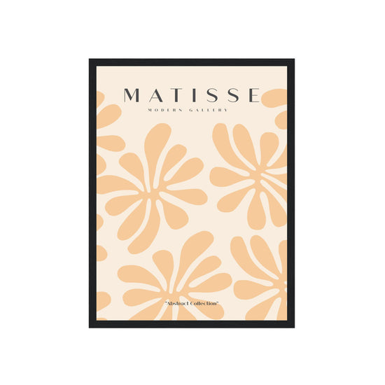 Framed artwork with Matisse design on a beige background