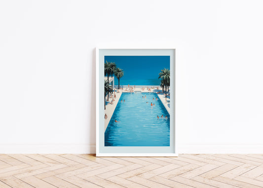 Poolside Paradise  - Summer Art Print