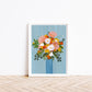 Contemporary Floral Still life Art Print - Vintage Blooms
