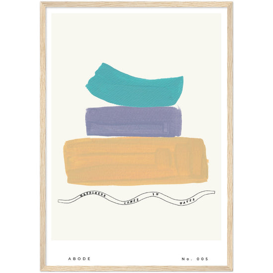 Abstract Art Prints | Happiness comes in Waves Print | Milkshakeliving